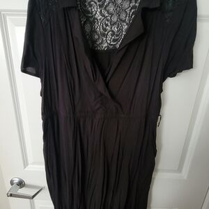 Torrid Black Lace Back Midi Dress